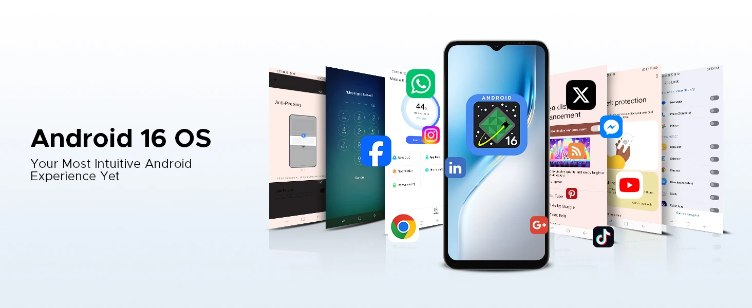DOOGEE Note56X Pro Smartphone Android 16 32GB+128GB 6.56" HD+ Screen 6150mAh Battery 13MP+8MP Widevine L1 NFC Cell Phone
