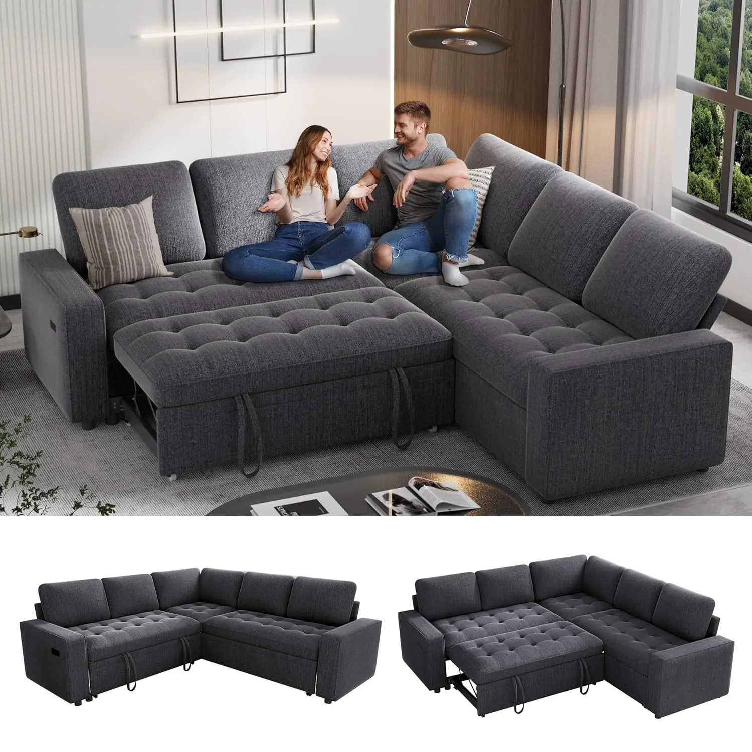 L Shape Sleeper Sof…