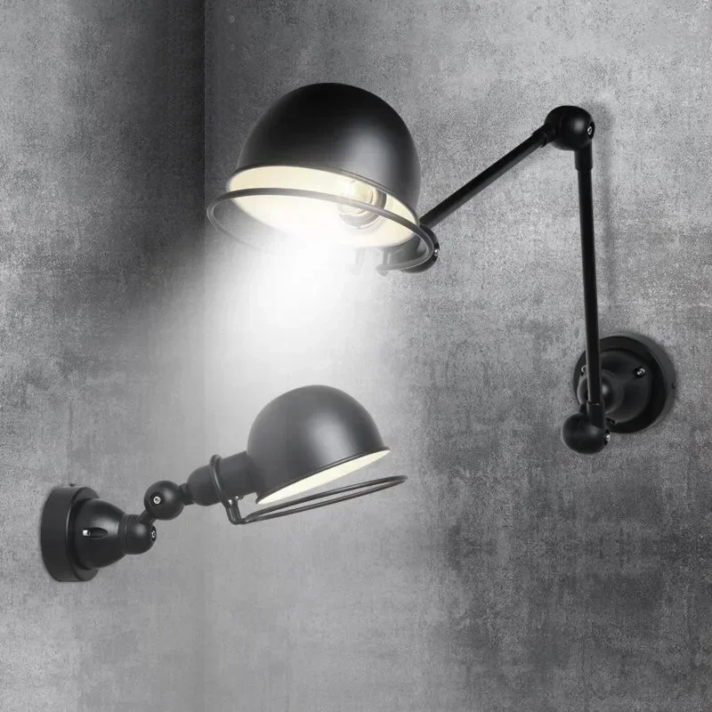Nordic Telescopic Wall Lamp With Adjustable Long Arm Folding Lamp Living Dining Room Bedroom Study Rotatable Indoor Lighting E14