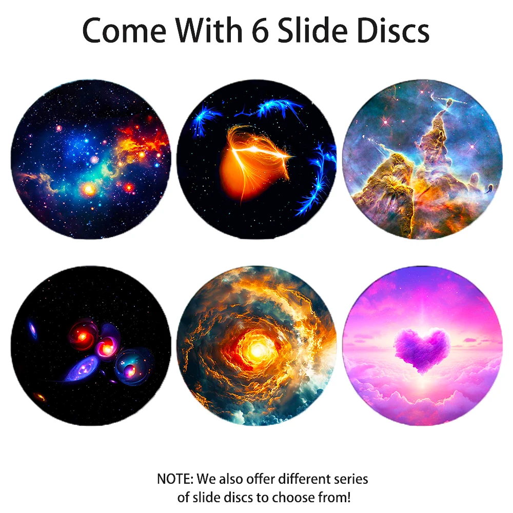 Galaxy Star Projector Night Light Discs Realistic Galaxy Pattern Film Discs 4K HD Light Discs  - 6 Pack (Projector Not Included)