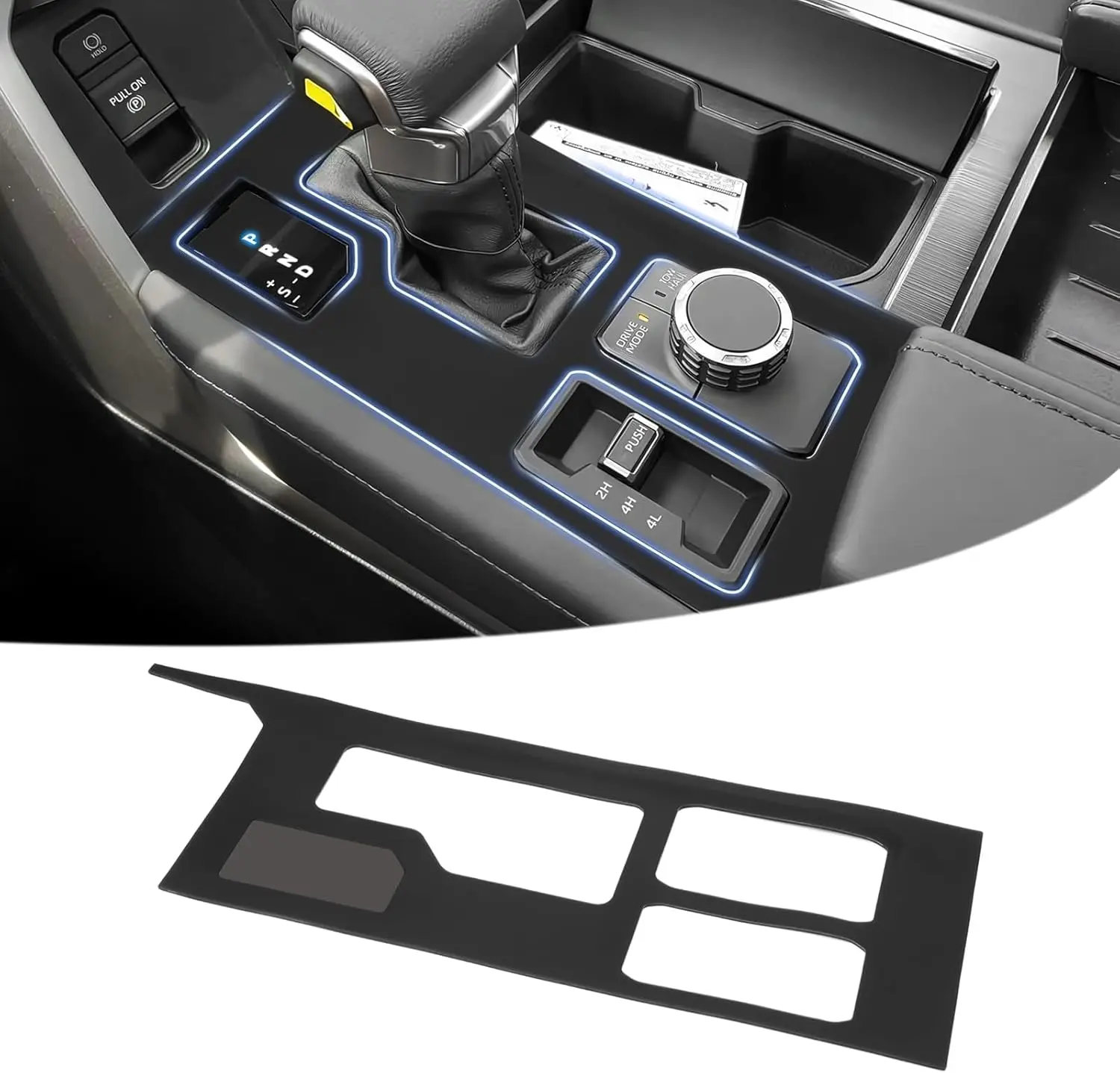 Central Control Gear Shift Panel Trim Cover for 2022 2023 2024 2025 2026 Toyota Tundra Sequoia Silicone Dashboard Gear