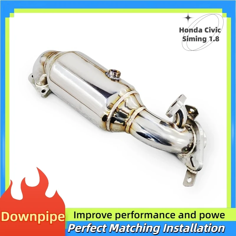 Downpipe For Honda Civic Siming 1.8 High Performance Exhaust Head Section High Quality Exhaust Pipe Exhaust Modification