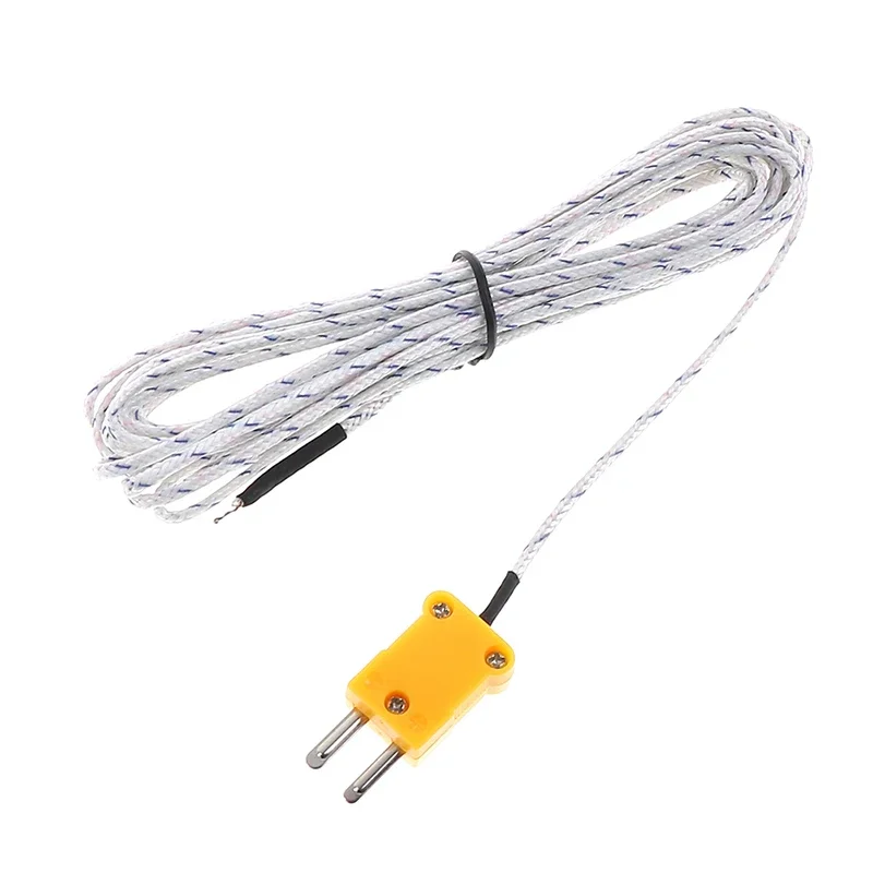 1PC 5m K type temperature sensor thermocouple probe cable wire
