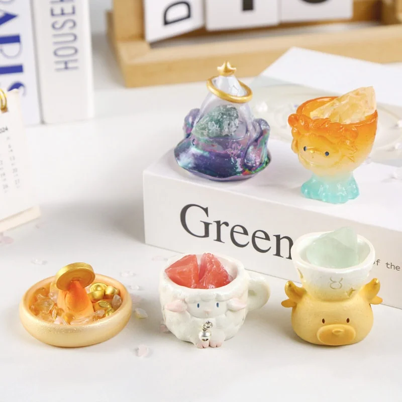 

Original Crystal Blind Box 12 Constellations Raw Stone Mini Figurines Ornaments Handcraft Gifts For Boys Girls With Hidden Style
