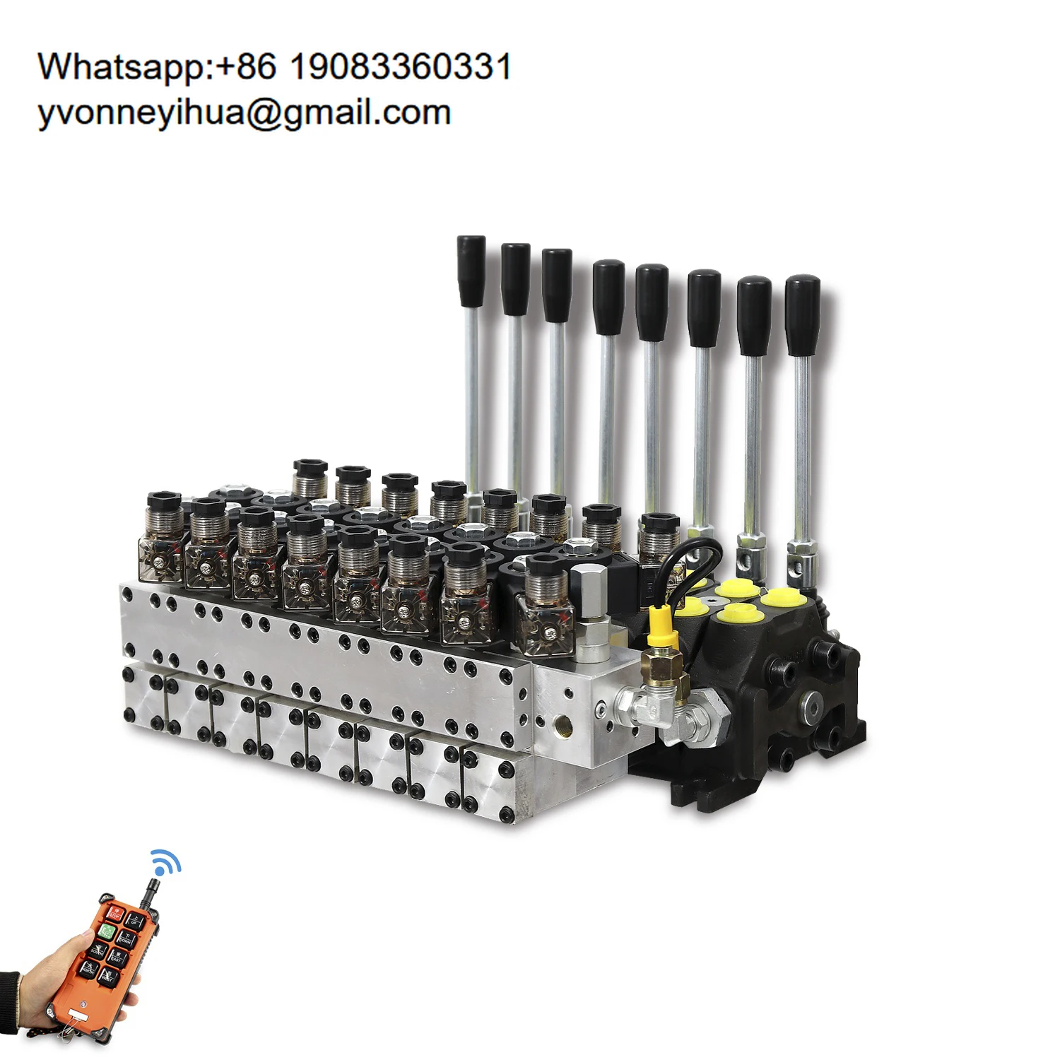 

Hy-waloil Remote Control Harvesters DCV60 Series 8 Spools Electric Pneunmatic Hand Hydraulic Valve 24V