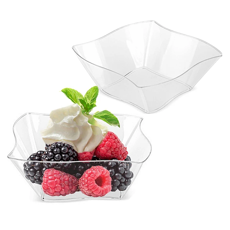 10PCS Disposable Dessert Bowl Mousse Container Reusable Parfait Appetizer Tasting Serving Cup Party Restaurant