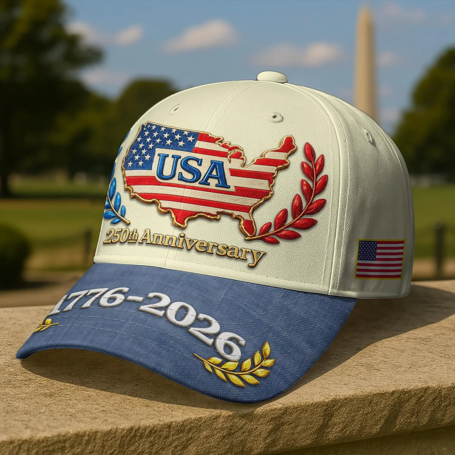 Celebrate 250 Years USA Baseball Cap, 4th of July Hat, American Flag 1776–2026 Unisex Cap, Independence Gift, Gifts Idea For Pat