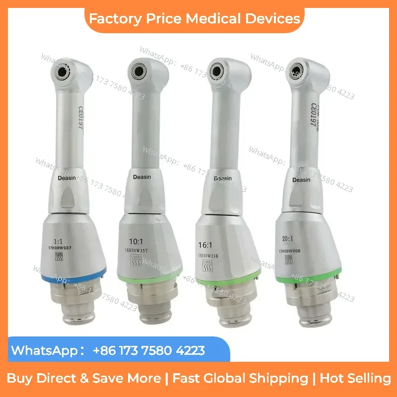 2026 Equipment 20:1/16:1/10:1/1:1 Reduction Contra Angle Handpiece Set Head for Cordless Endodontic Endo