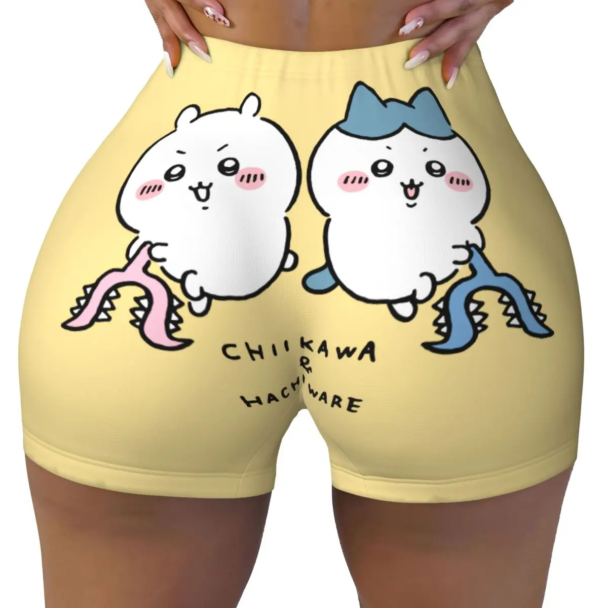 

Custom Cute Cartoon C-chiikawas Anime Volleyball Biker Workout Shorts for Women Popular Manga Athletic Gym Yoga Shorts