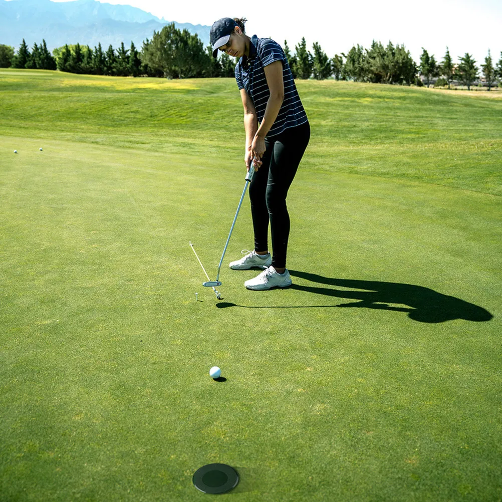 2Pcs Professional Golf Cup Lid Cover for Putting Green Training Enhances Focus Alignment Speed Control Golf Coaching Tool