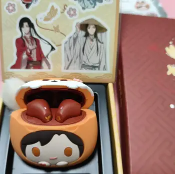Hua Cheng Xie Lian Comics Fox Rabbit Zestaw słuchawkowy Bluetooth Słuchawki Etui na słuchawki Tian Guan Ci Fu Oficjalne prezenty Cosplay Toy