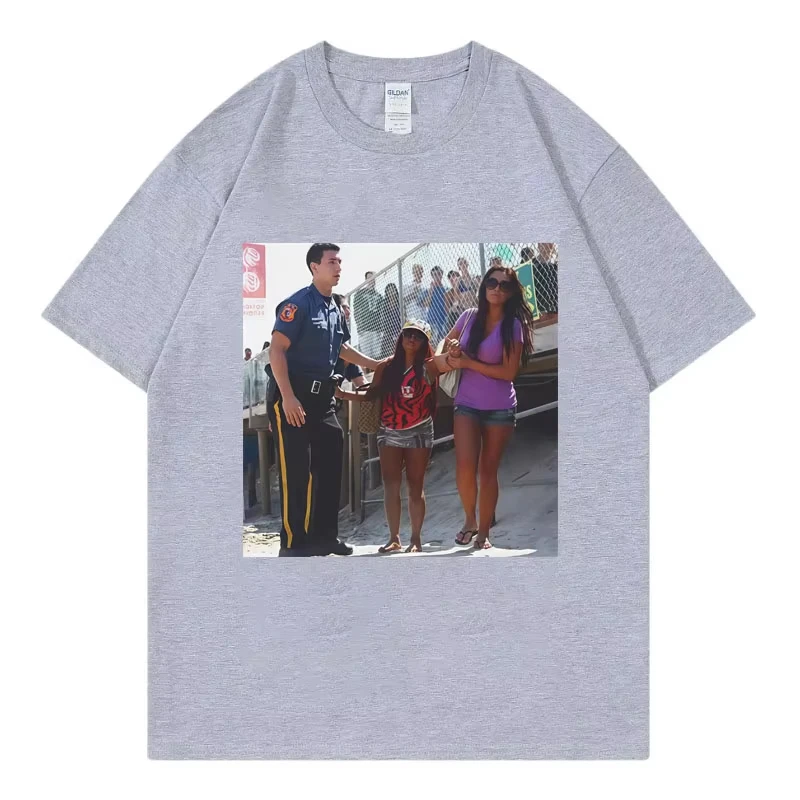 Haute rue mode tendance à manches courtes T-shirts plage fête Snooki ivre graphique T-shirts hommes femmes décontracté ample coton T-shirt