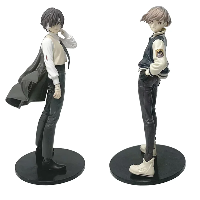 23Cm Bungou Zwerfhonden Anime Figuur Jeugd Dazai Osamu Action Figure Nakahara Chuuya Beeldje Pvc Collection Model Pop Speelgoed