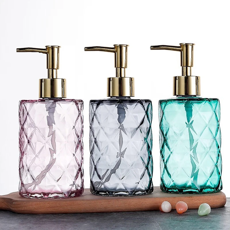 

330ml Bathroom Soap Dispenser Portable Glass Travel Liquid Hand Sanitizer Container Shampoo Body Wash Dispenser Accessories