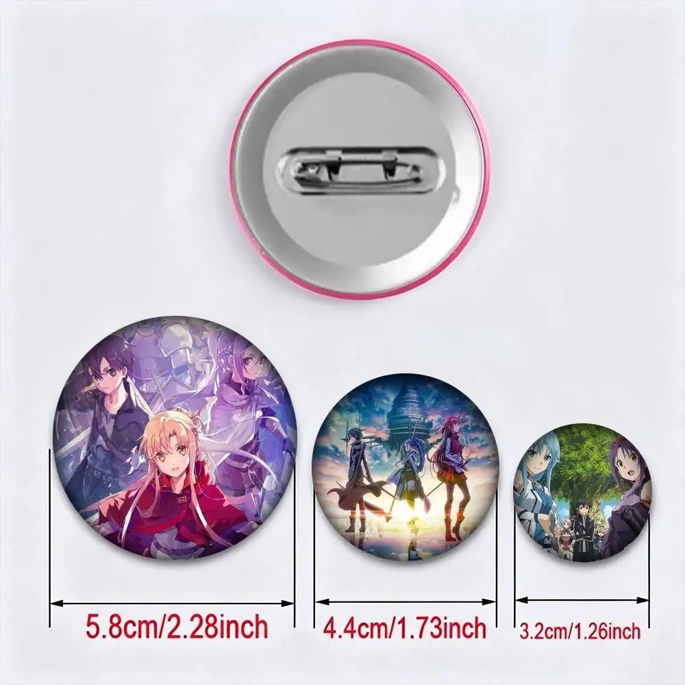 Asuna sword art online progressive 25mm 32mm 44mm 58mm 75mm Brooches Badges Pins for Accessories Gift