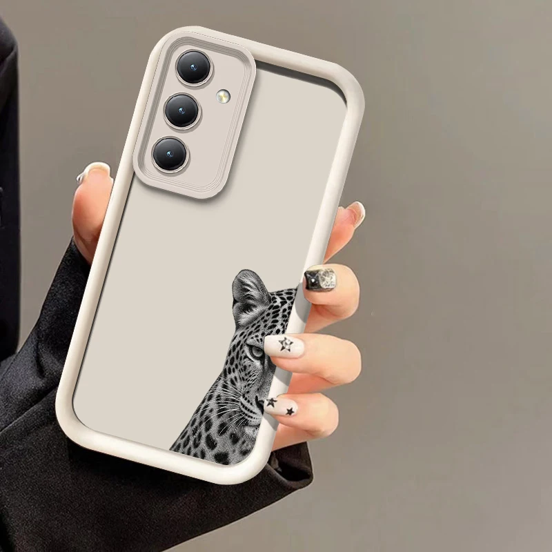 Leopard Animal Print Design Phone Case For Samsung Galaxy S26 FE S25 Ultra S24 S23 S22 S21 S20 Plus Soft Anti Scratch Cases Etui