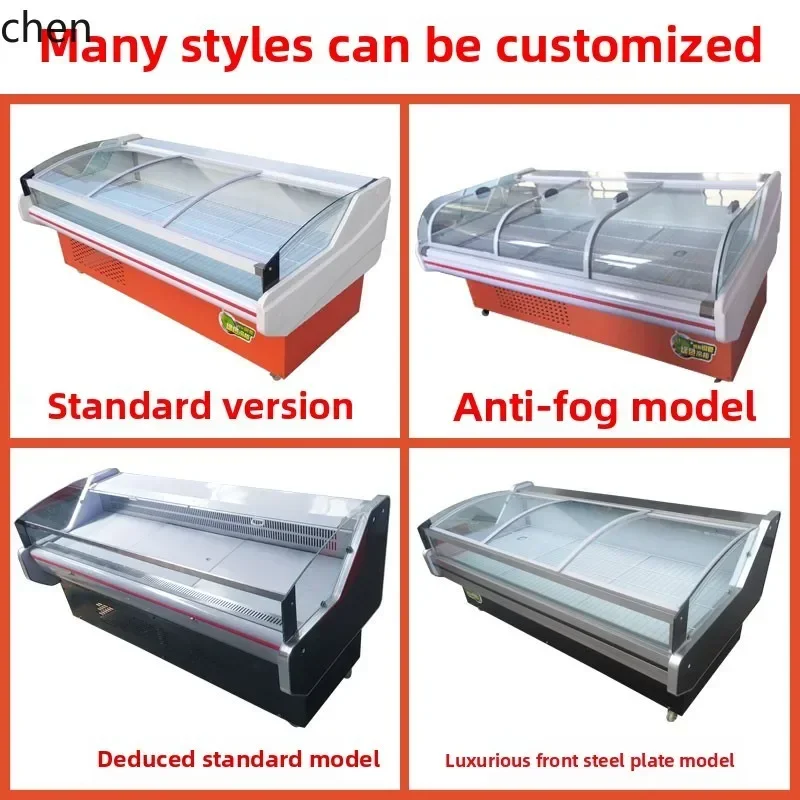 

cc26Cabinet Commercial Supermarket Fresh-keeping Cabinet Deli Beef and Mutton Freezer Air-cooled Direct-cooled Fresh