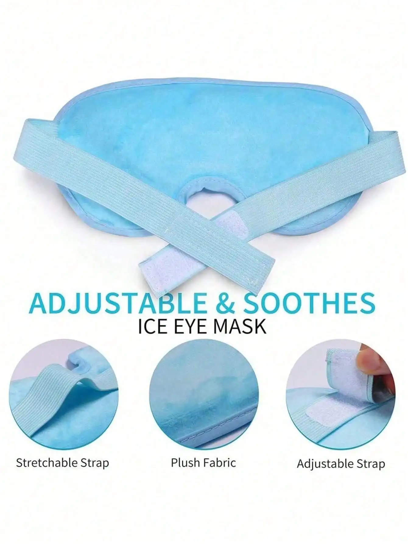 Reusable Cooling Gel Eye Mask Dual Purpose Hot Cold Therapy PVC Soft Ice Mask Relieve Eye Fatigue Relax Eyes Suitable For All Skin Types Portable Travel Eye Care Accessory view 4