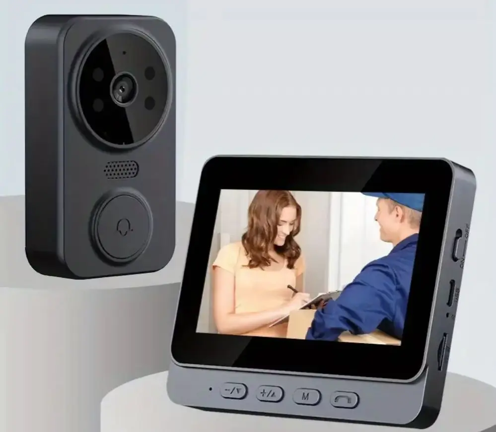 2026-hd-wireless-video-doorbell-43-inch-ips-screen-two-way-intercom-night-vision-smart-security-camera-home-monitoring-doorbell