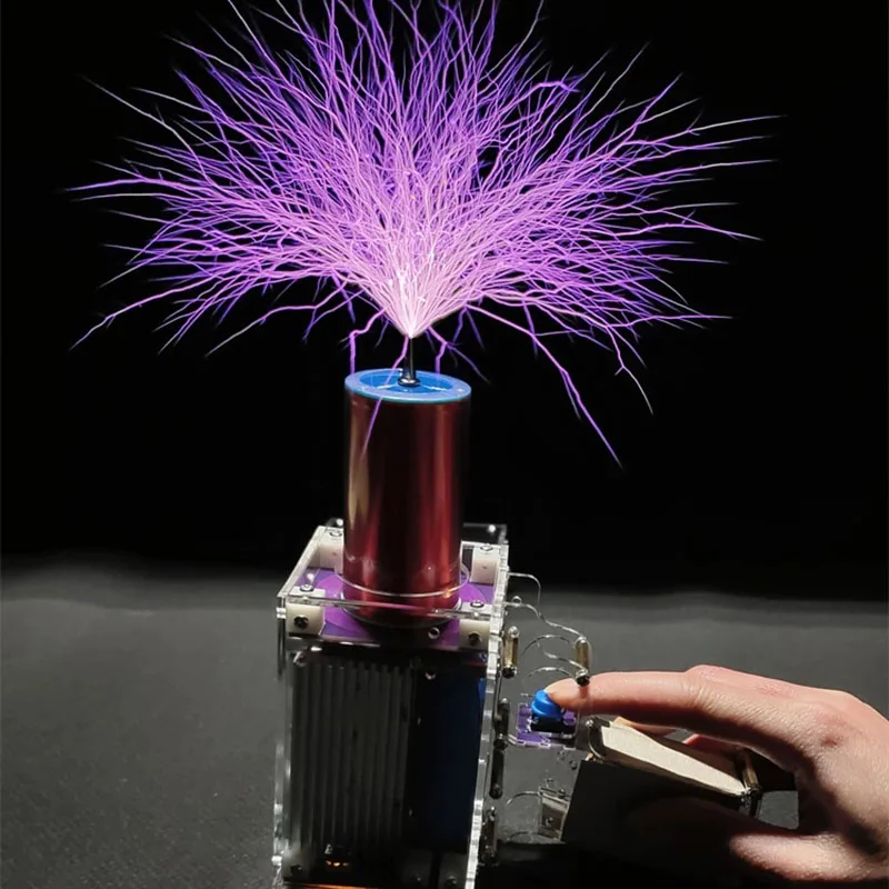 Third Generation Plus Enhanced Version Tesla Coil Gun Handheld Magnetic Energy Generator with Power Adapter