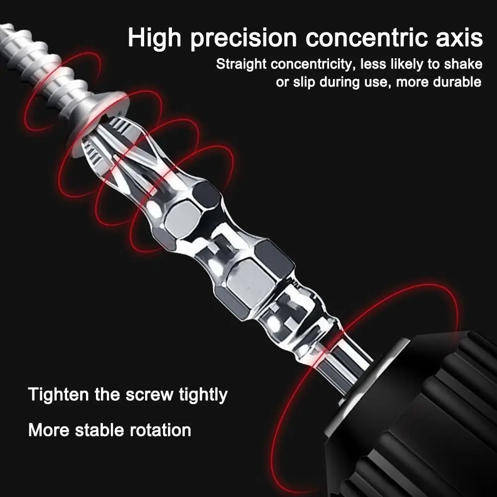 65/100mm Cross Bit Non-slip Anti-rust Cross Screwdriver Bit S2 High Hardness Magnetic Hand Drill Bit