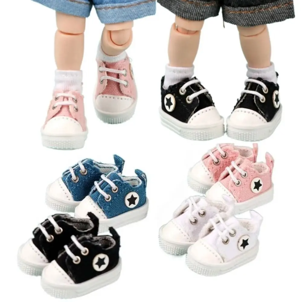 Zapatos con patrón de estrella Ob11, zapatos de lona para vestir, juego de simulación, zapatos deportivos, zapatos informales bajos 1/12 Bjd