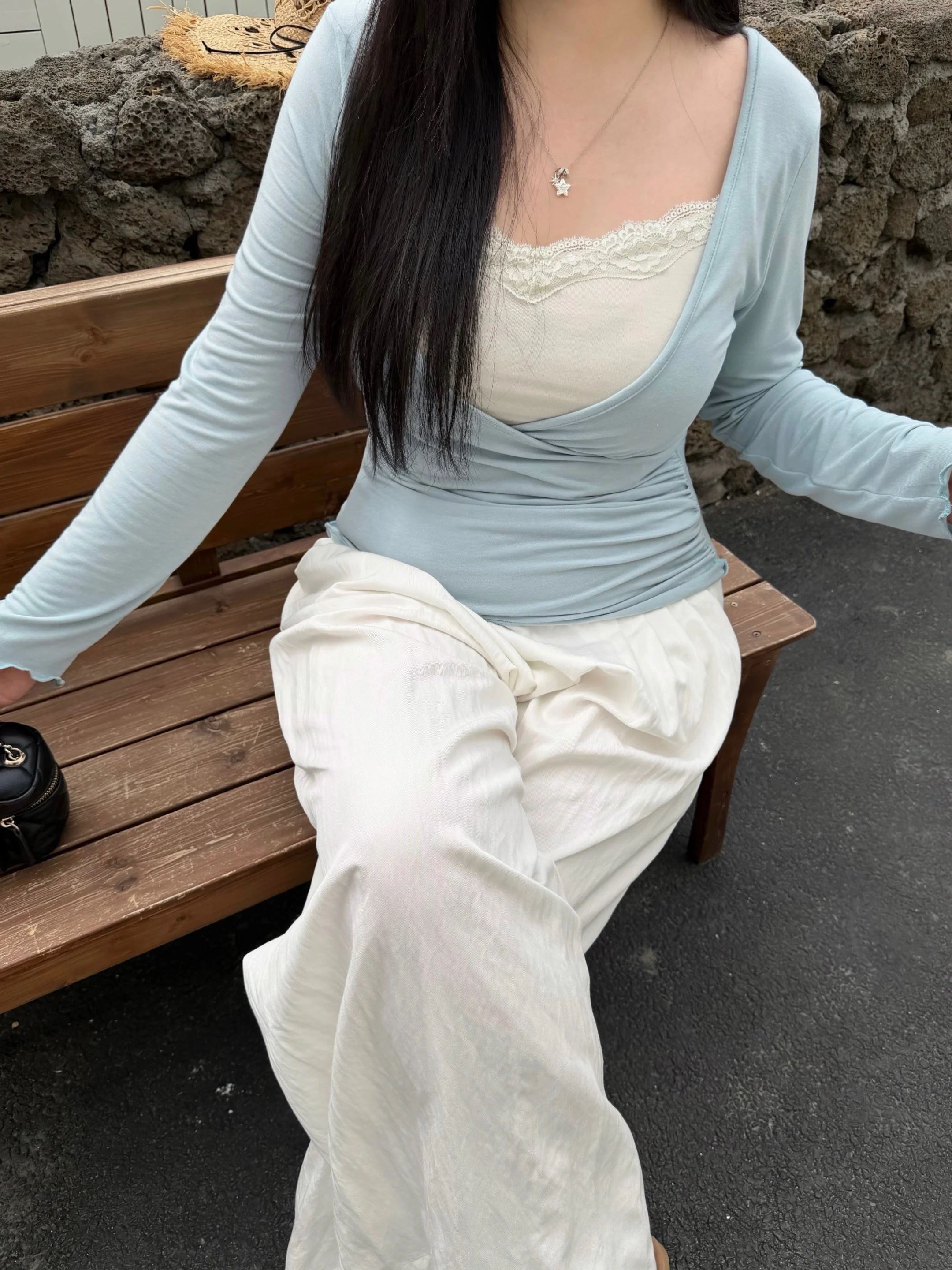 Comfortable Drapey Wide Leg Casual Pants Women's Versatile Loose Fit Meat Concealing Korean Style Natural Waist Elastic