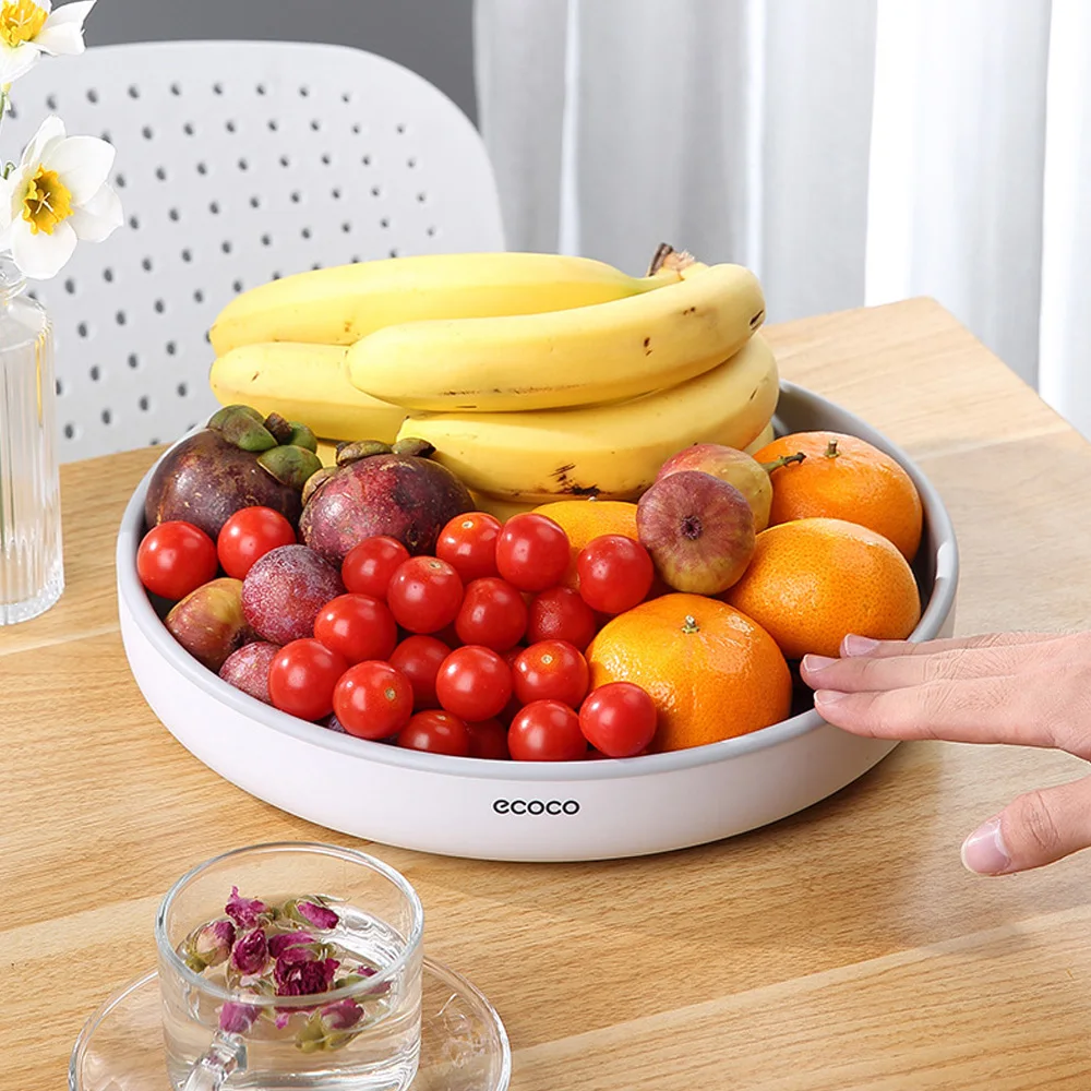 25/30CM Rotating Tray 360 Rotation Fruit Cosmetic Storage Kitchen Accessories Anti-slip Seasoning Storage Rack Multifunction