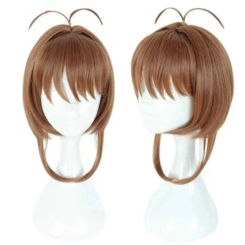 Anime Cardcaptor Sakura Kinomoto Sakura Cosplay Costume Winter School Uniform Overcoat Coat Wig Woman Kawaii Christmas Suit - view 6