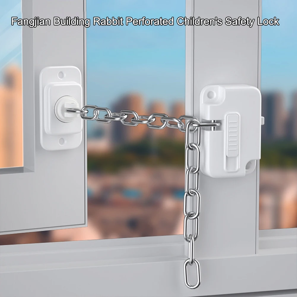 

Window Safety Locks Self Adhesive Window Restrictor Child Safety Locks No Drilling Adjustable for UPVC Wooden Sliding Window