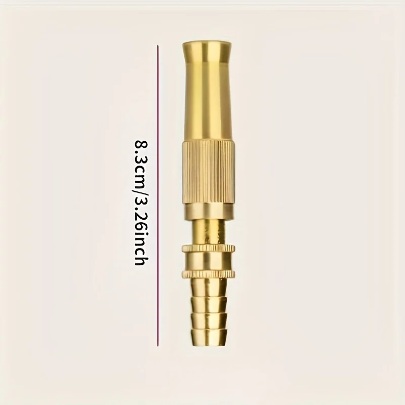 1pc Quick-Connect Hose Nozzle with Adjustable Spray - Construction, Compatible with Garden Hose, Car Wash