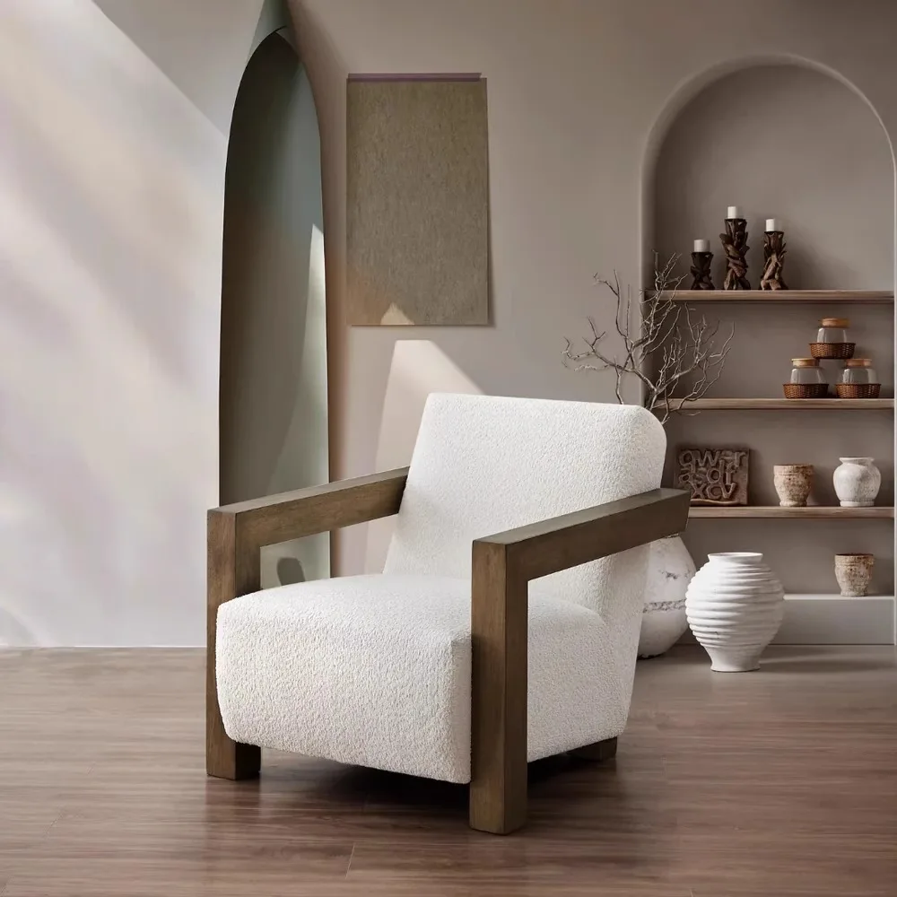 

American style, simple, solid wood, leisure chair, villa, courtyard, terrace, outdoor, negotiation