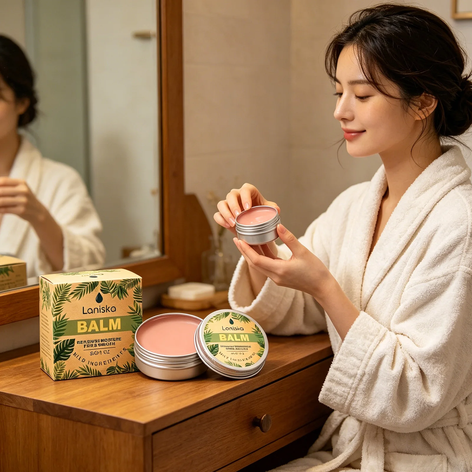 Laniska Moisturizing Balm for Leg Arm Back Anti Itch Improve Redness Lightweight Non-sticky Natural Crepey Skin Repair Cream 30g