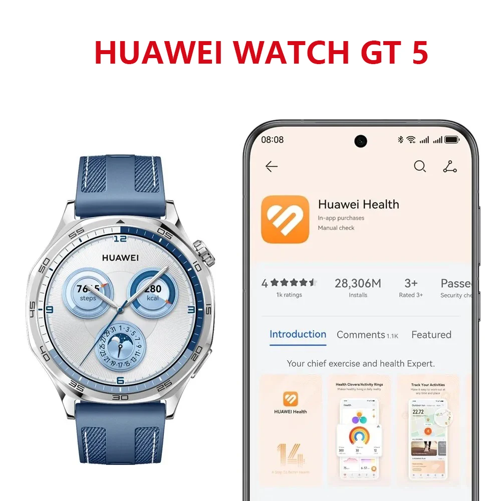 

Huawei WATCH GT 5 High-End Unisex Sports Smart Call Watch with Emotional Health Monitoring for Fitness And Activity Tracking