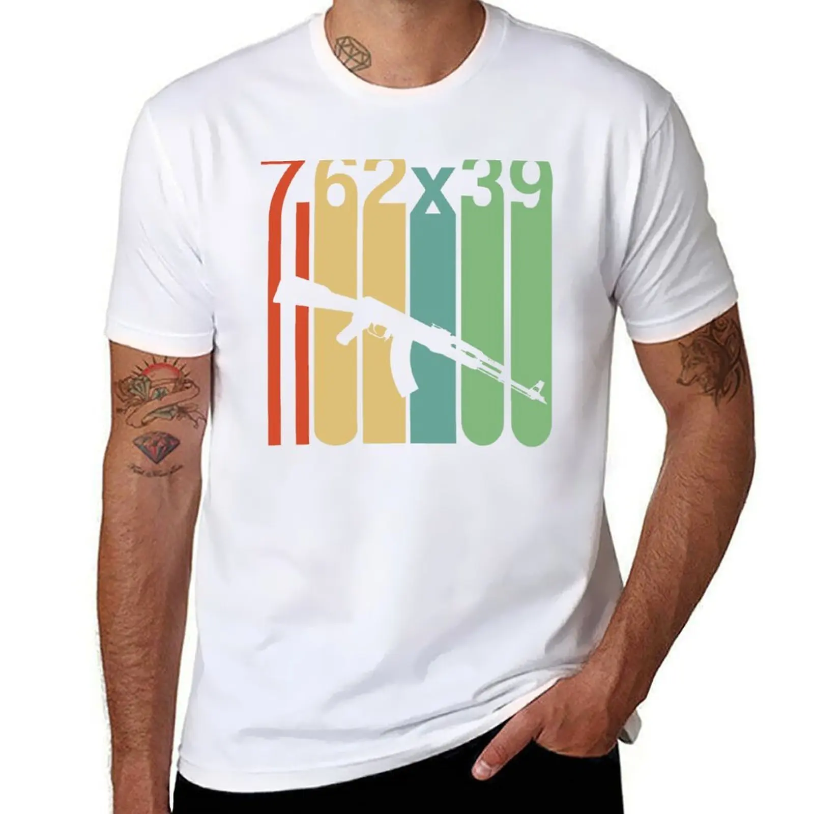 

Retro Vintage AK-47 Rifle 2nd Amendment Gun Gift Gun Rights 7.62x39 T-Shirt t shirt man plain cotton t shirt pack T-Shirt