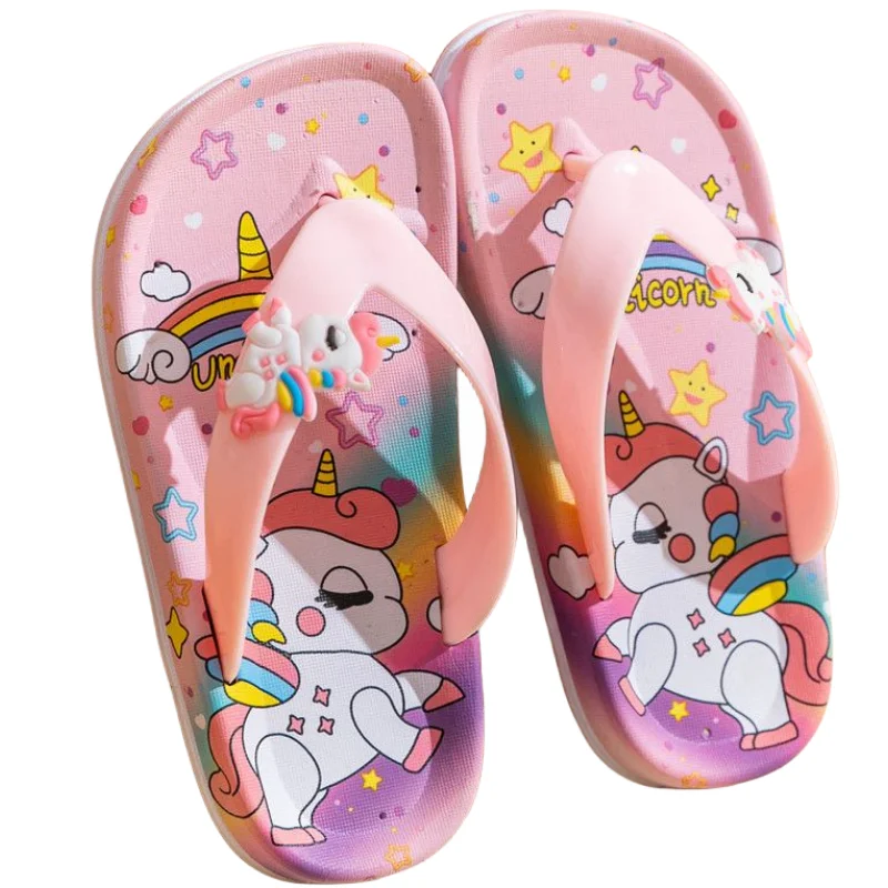 My Little Pony Anime Peripheral Cartoon Children\'s Flip Flops Indoor Home Cute Comfortable Sandals Princess Wind Flip Flops