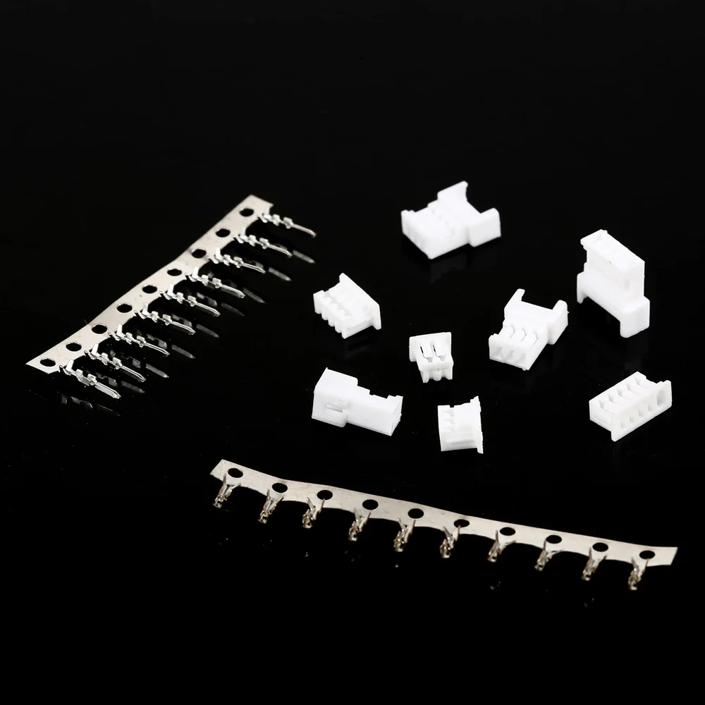 40sets/Box JST 1.25 Male Female Connector Aerial Docking 2/3/4/5Pin Plug With Terminal Wire Connectors Kit