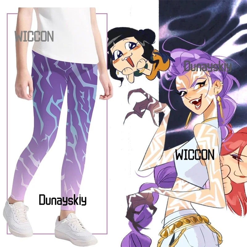 

Новый Huntrix Kpop Demon Hunters Demon Rumi Хэллоуин для девочек и женщин костюмы для косплея брюки Kawaii крутые леггинсы для косплея сценическая вечеринка