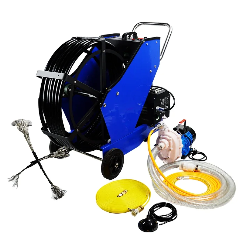 Professional kitchen exhaust duct cleaning machine with brushes 100-800mm