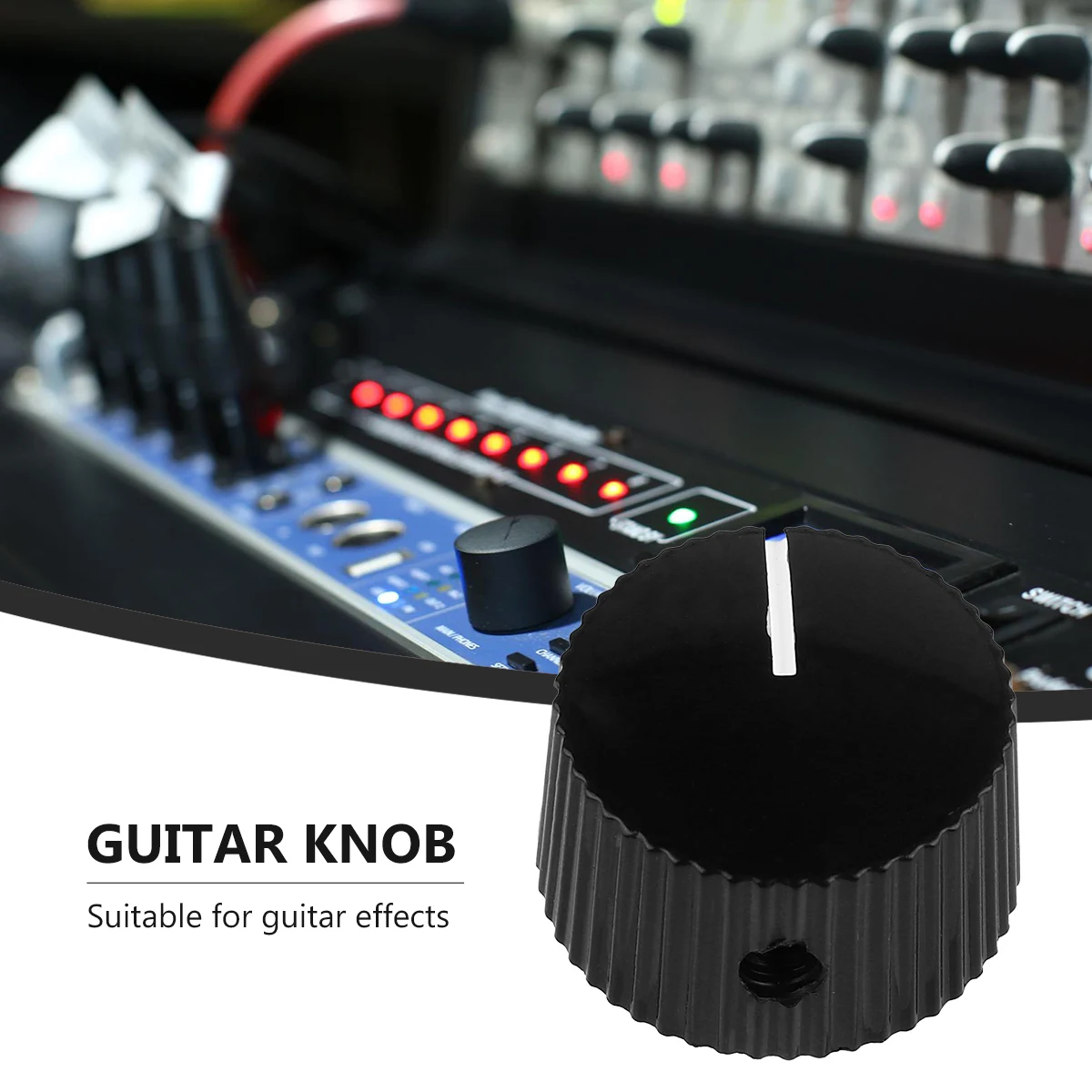 

6pcs Guitar Knobs Round Bass Gold Acoustic Tone Volume Control Durable Plastic Electric Effects Amplifiers Speakers Accessories