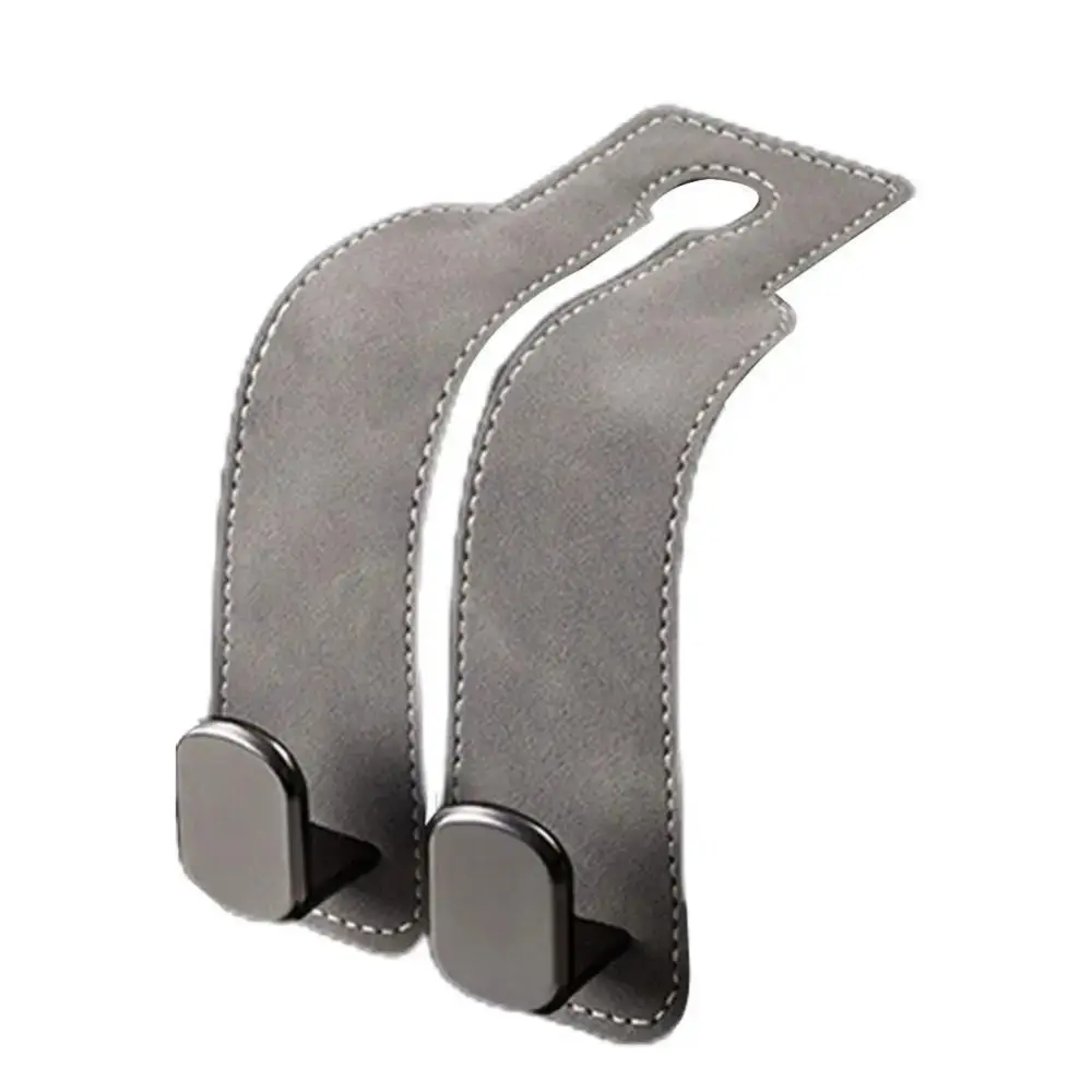 

1/2Pcs Double Hook Car Seat Back Hook Suede Hide Storage Vehicle Interior Holder Multi-function High End