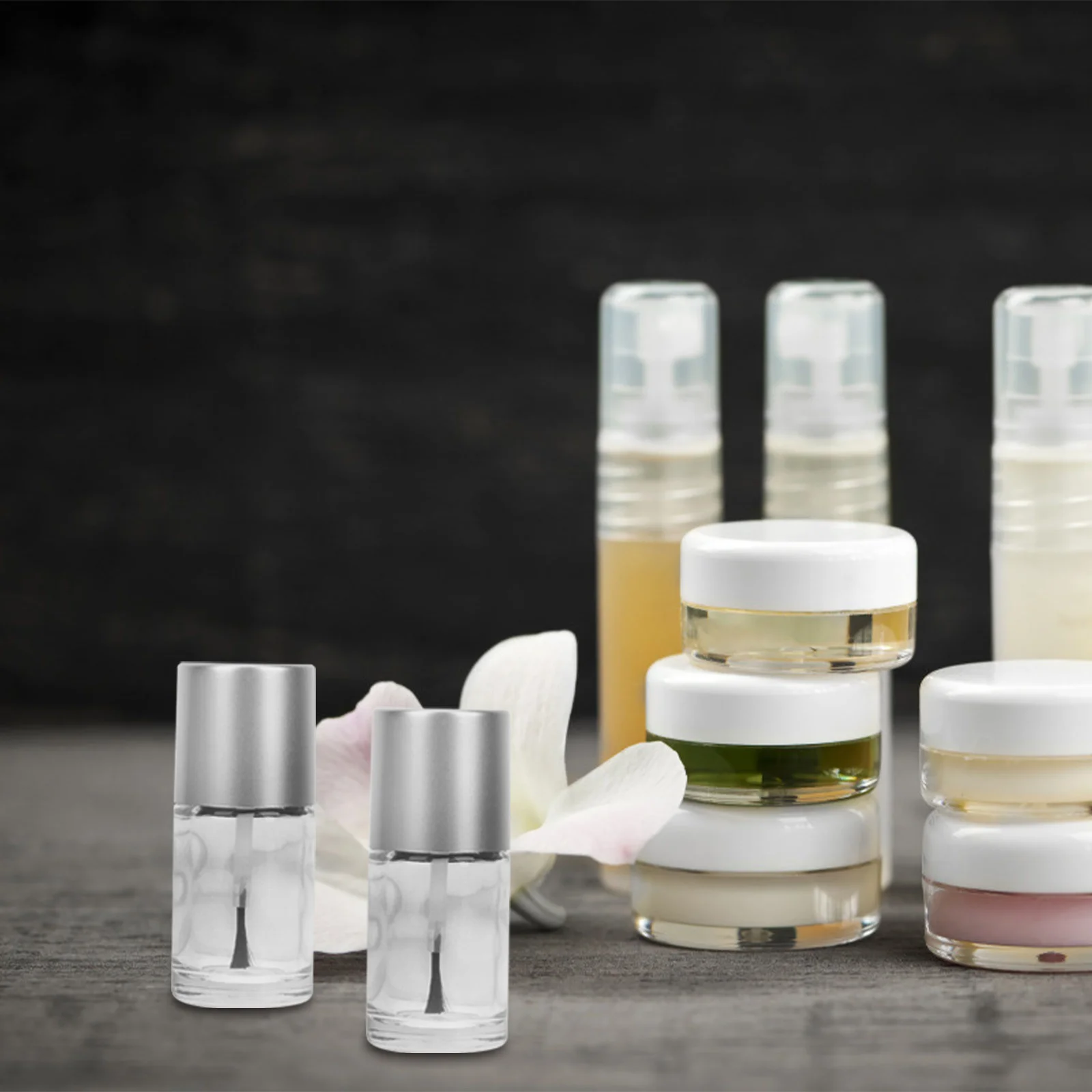 

10Pcs Reliable Nail Polish Glass Craft Bottles Refillable Empty Containers High-End Brush Lid Compact for Travel and Daily Use