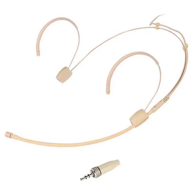 

B50B-Earhook Microphone Headworn Headset Microphone Omnidirectional Condenser Mic For With Microphone Cover