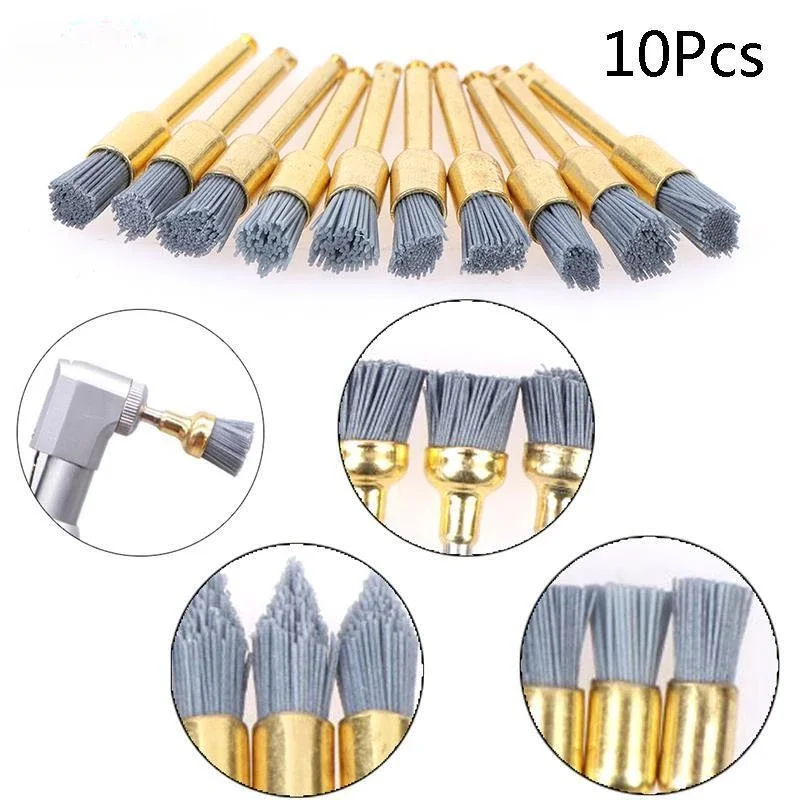 

10Pcs Dental Materials Polishing Carbonized Silicon Oxide Curved Porcelain Resin Cleaning Flat Teeth Odontologia Equipment