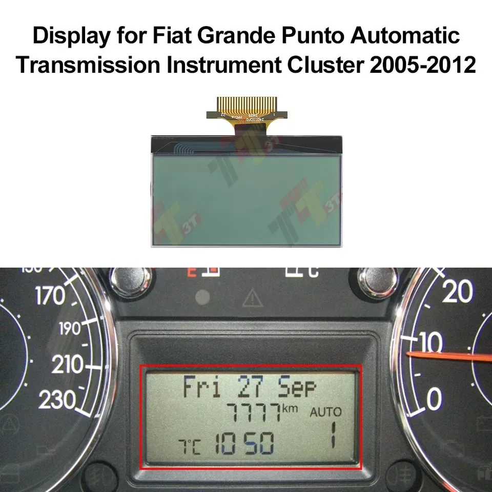 Display for Fiat Grande Punto Fiorino Doblo Qubo Linea Citroën Nemo Peugeot Bipper Automatic Transmission Instrument Cluster