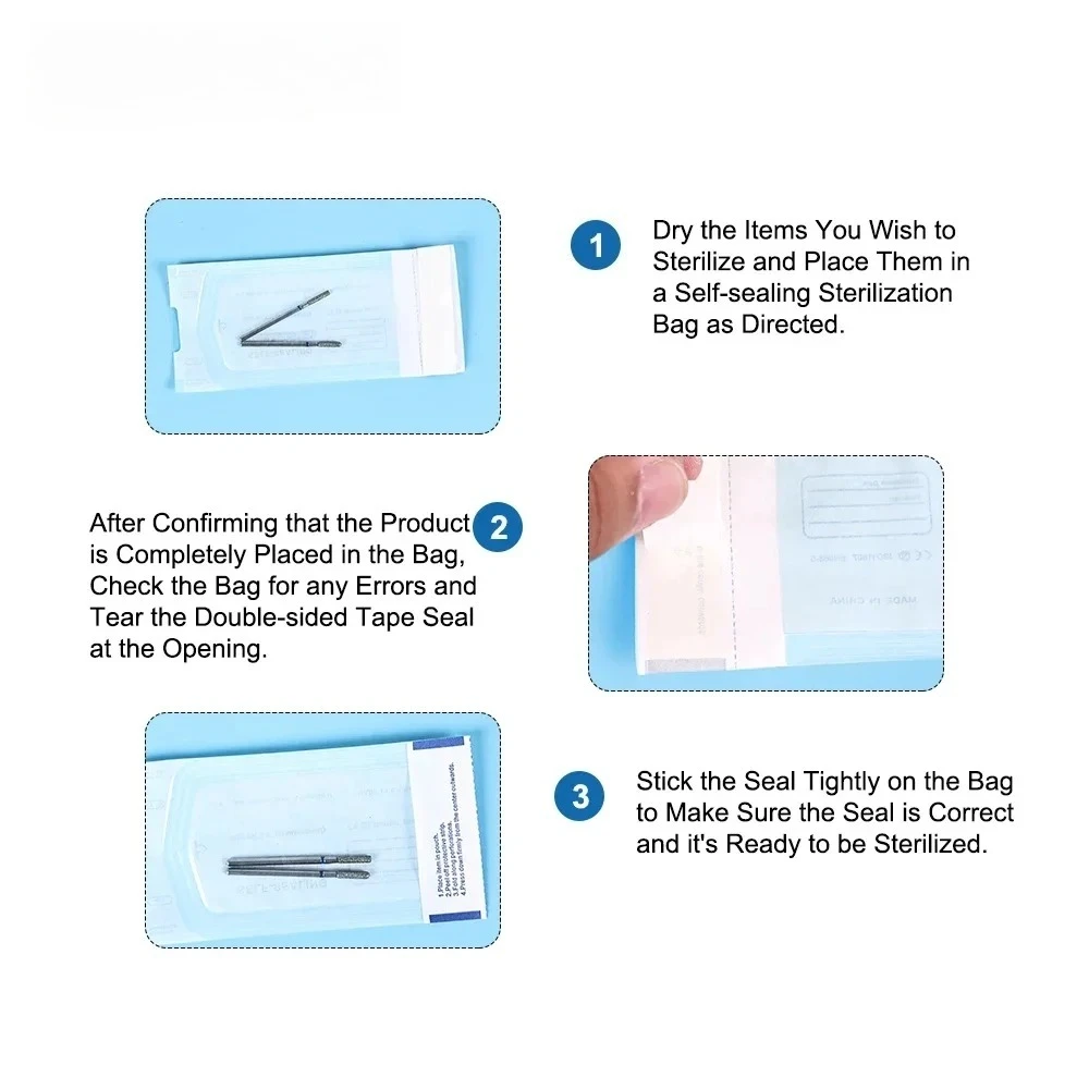 

SYJH 200 шт./кор. стоматологическая самозапечатывающаяся стерилизационная сумка, размер дополнительной татуировки, стоматологический дизайн ногтей, одноразовые расходные материалы для стоматологии