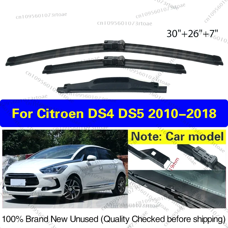 

Car Wiper Blades for Citroen DS4 DS5 2010-2018 Windshield Wipers Rubber Car Accessories 2012 2013 2014 2015 2016 2017 30"+26"+7"