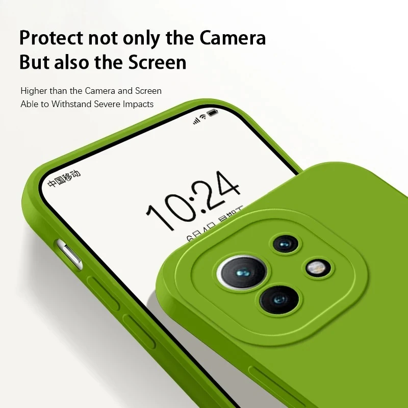 Xiaomi Mi 11 Lite 5G NE 360 럭셔리 전화 커버 Xiaomi11 Mi11 11Lite 용 천사 눈 액체 실리콘 케이스