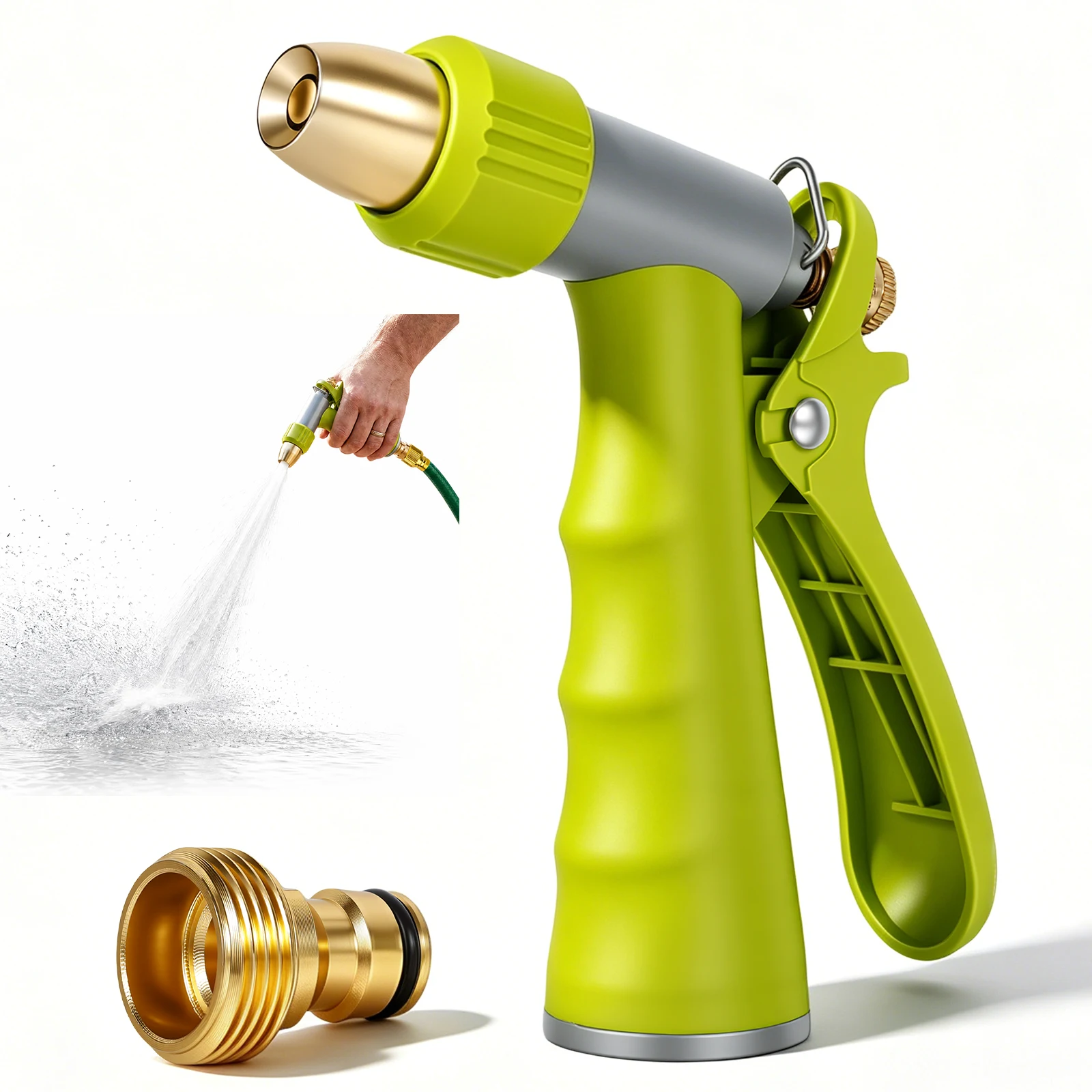 Hochdruck-Wasserpistole Gartensprüher Schnellanschluss-Schlauchdüse Rasen-Pflanzensprinkler Reinigung Auto-Bodenreinigung