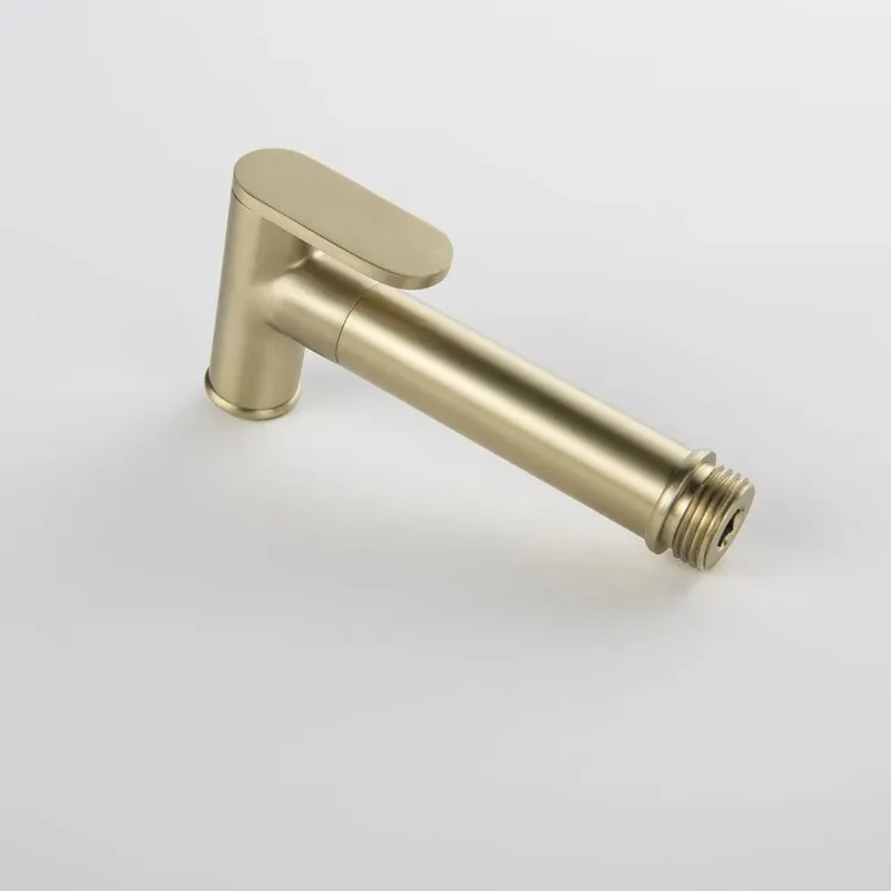 AS63-Brass Matte Gold Finish Bidet Mixer With Hygienic Shower Functionality, Hot/Cold Water- Elegant Bathroom Upgrade Solution